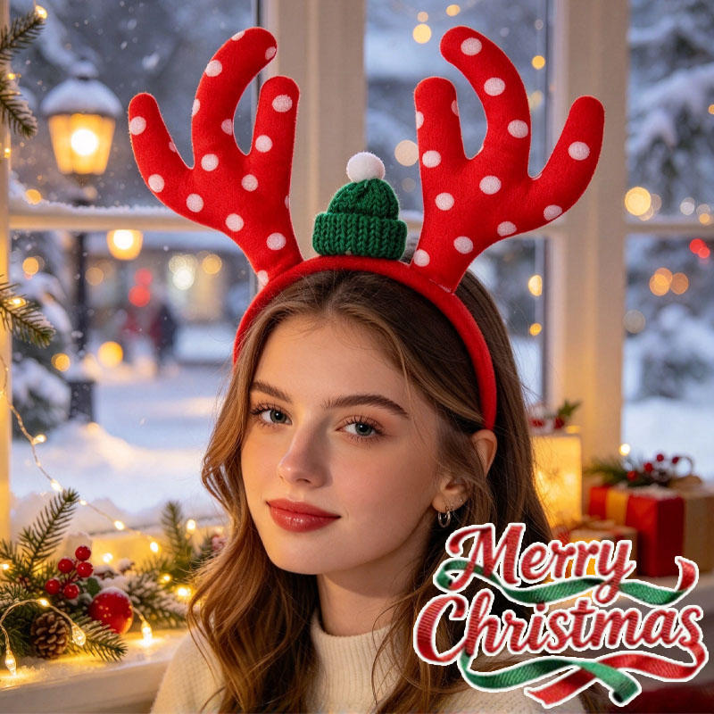 Reindeer Antlers Headband - 1-5PCS Christmas Reindeer Antler Hair Hoop