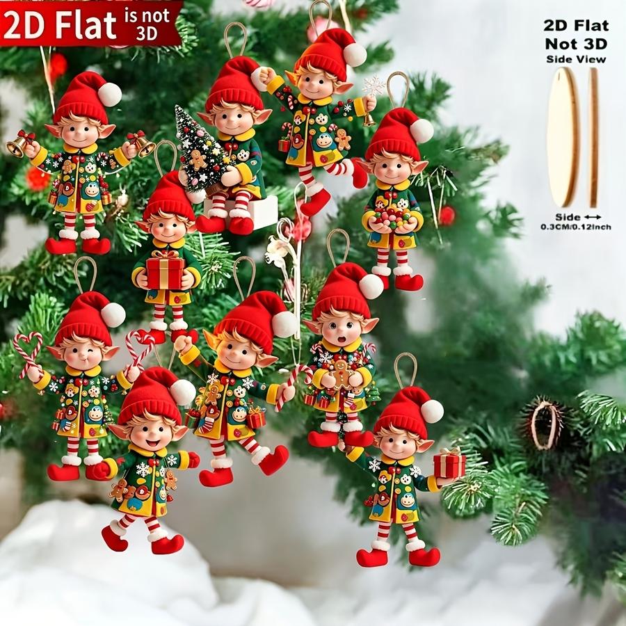 1/5/10/20/50/100pcs 2D Flat, 1 - Christmas Tree Artificial 评论和价格