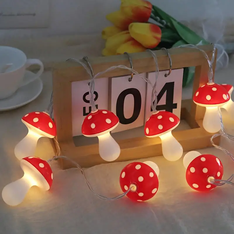 Cute Red Mushroom LED String L - Led Fairy String Lights 评论和价格