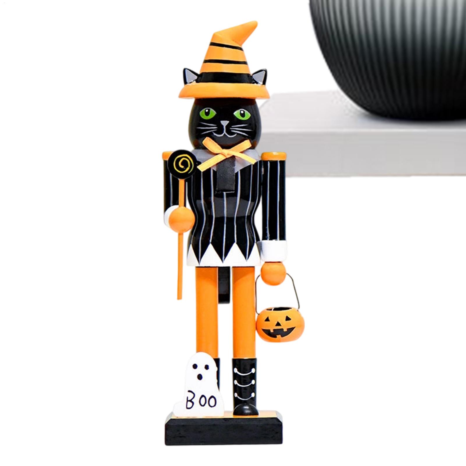 Halloween Wooden Nutcracker Ho - Nutcracker Figurine 评论和价格