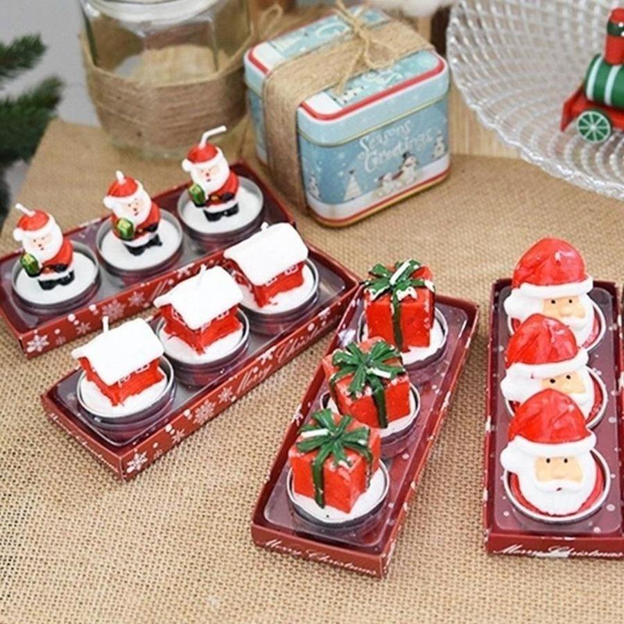 3Pcs Christmas Decorative Cand - Holiday Candle Set 评论和价格