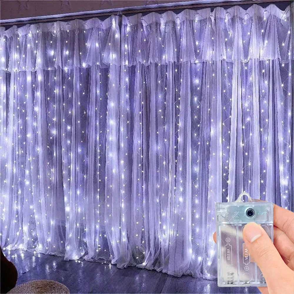 Battery Power 3/6m Curtain LED - Led Fairy String Lights 评论和价格