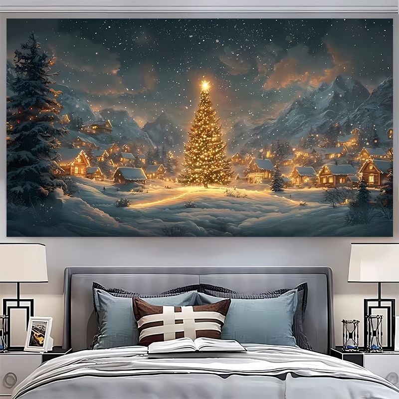VIKAMA Snow Mountain Christmas - Christmas Tree Artificial 评论和价格