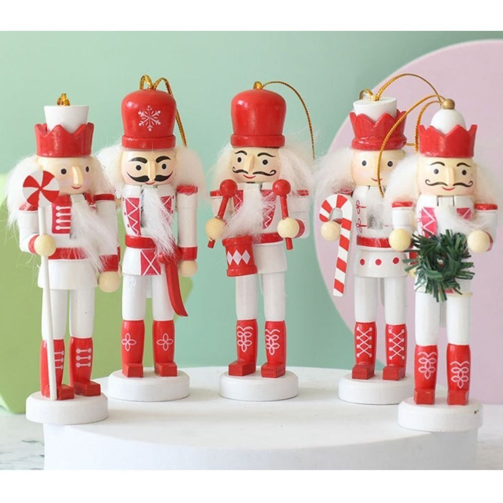 5PCS Merry Christmas Handicraf - Nutcracker Figurine 评论和价格