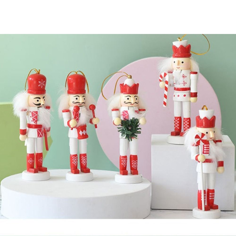 5PCS Merry Christmas Handicraf - Nutcracker Figurine 评论和价格