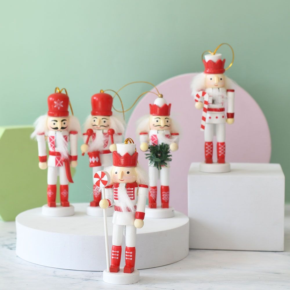 5PCS Merry Christmas Handicraf - Nutcracker Figurine 评论和价格