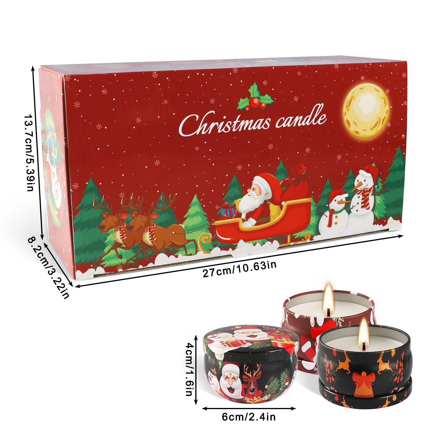2.3 inch, 16-Piece Christmas S - Holiday Candle Set 评论和价格
