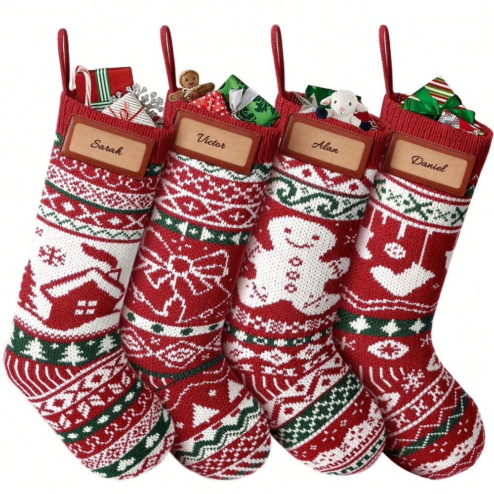 Christmas Stockings Knitted 18 - Christmas Stocking Hanging 评论和价格